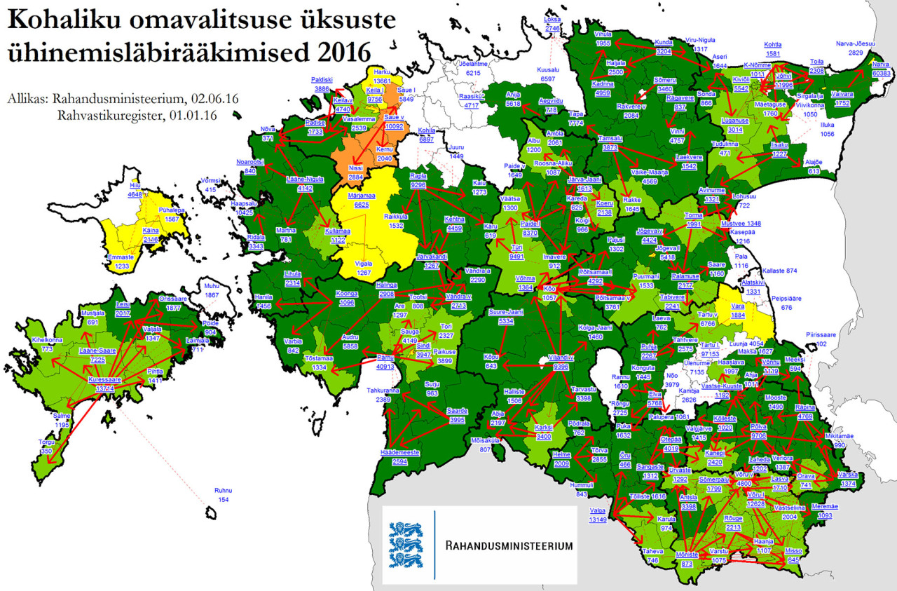 Riigikogu sinetöi kuntauudistuksen – Viron kuntakartta mullistuu ensi  vuoden lokakuussa | Estofennia