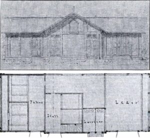 Villa 20, suunnitelma ulkohuoneesta 1872