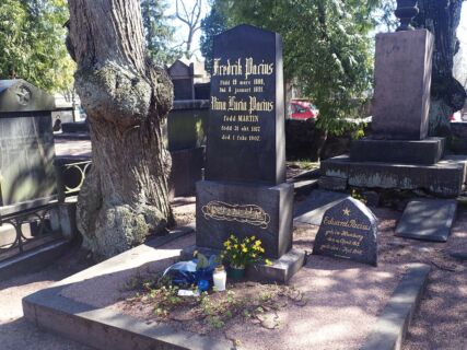 Vanha alue, 4. kortteli, 23, rivi, 2. hauta Fredrik Paciuksen hauta Hietaniemessä